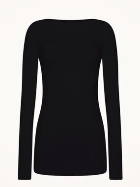 Wolford Thermal Black Fitted Long Sleeve Top